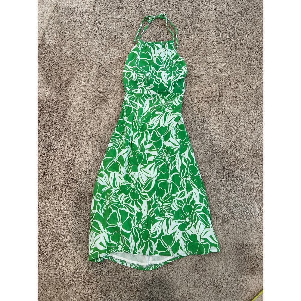 Revolve Faithfull the Brand Taormina Midi Dress El Marsa Floral Print Halter Med - Picture 4 of 12